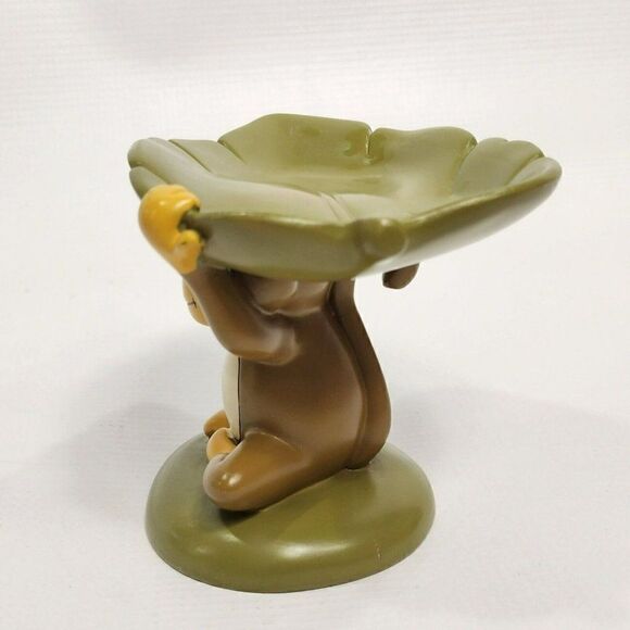 Toy 4" Monkey Holding Up A Leaf  Plastic Toy Decor - Picture 3 of 9